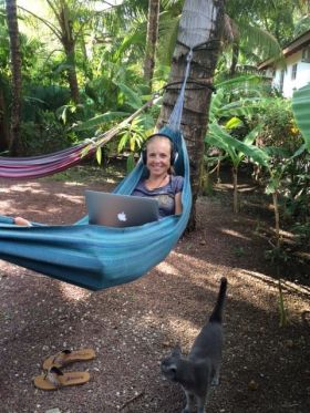 Kristin Wilson working in Costa Rica in a hammock – Best Places In The World To Retire – International Living